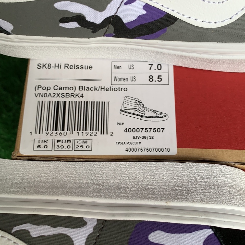 VANS SK8-Hi REISSUE POP CAMO Black/Heliotro WMNS - Picture 12 of 12